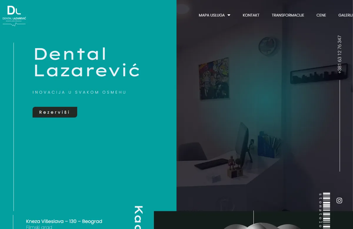 موقع أنيق وسهل الاكتشاف لعيادة أسنان — dr-lazarevic.rs