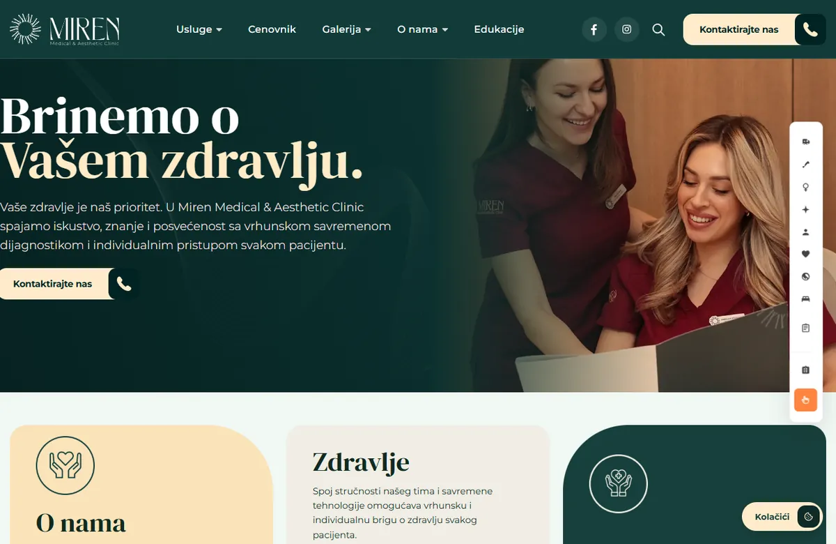 A fast medical-practice site tuned for local patients — mirenmedic.rs