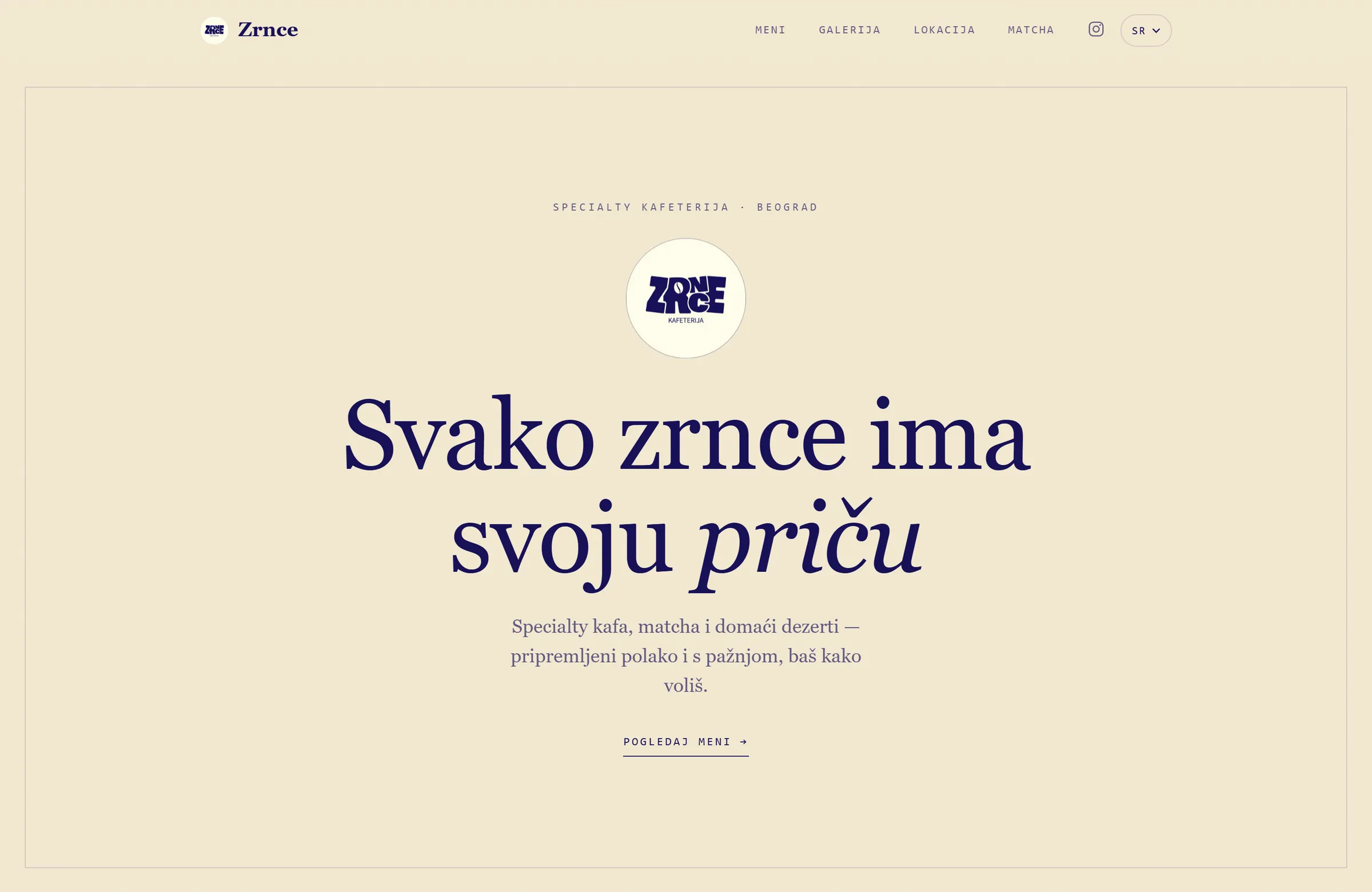 zrncekafeterija.rs, Café